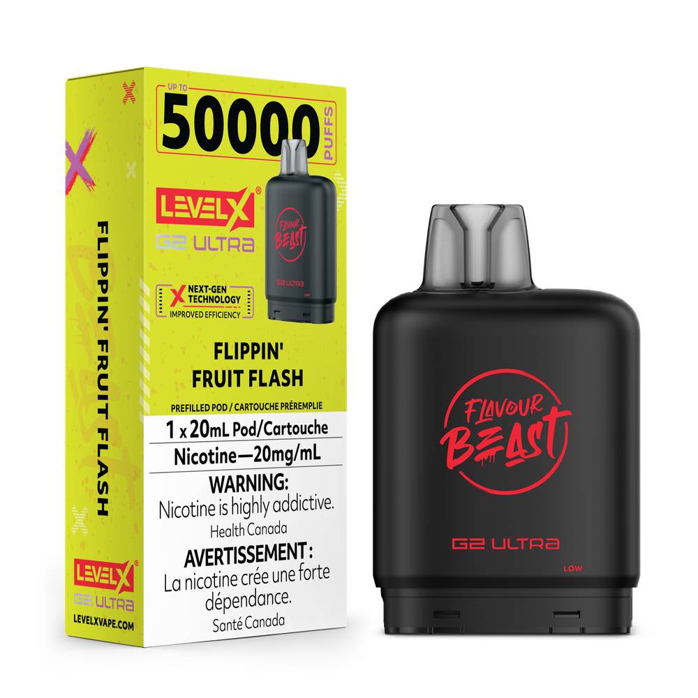 Flavour Beast LEVEL X G2 Ultra 50K Pod - Flippin' Fruit Flash 20mg